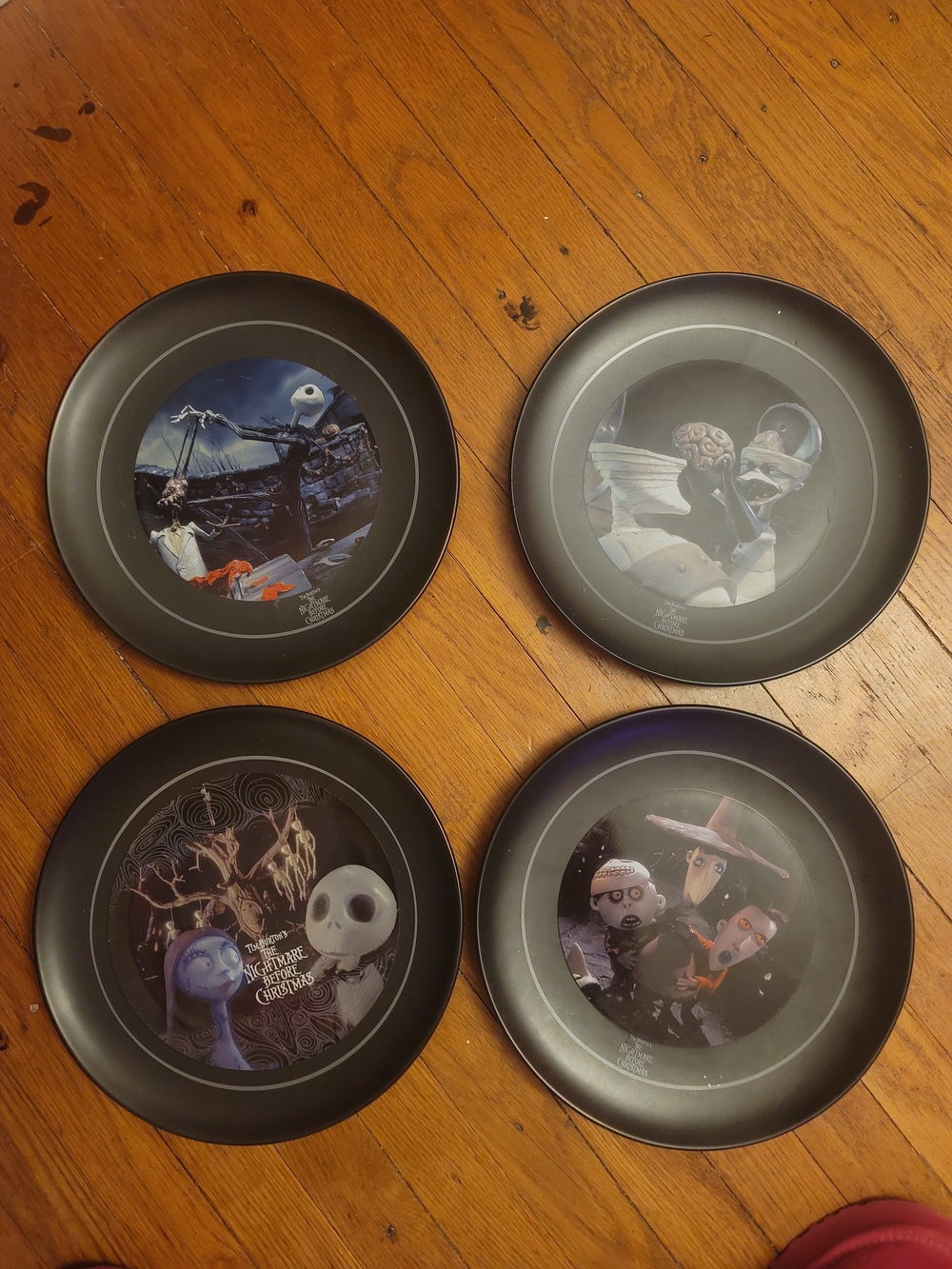 RARE 10th Anniversary The Nightmare Before Christmas Collector Plates - Set of 4